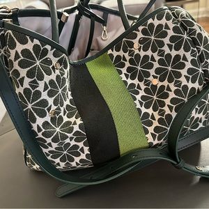 Kate spade Flower Jacquard Stripe Medium Purse, wallet